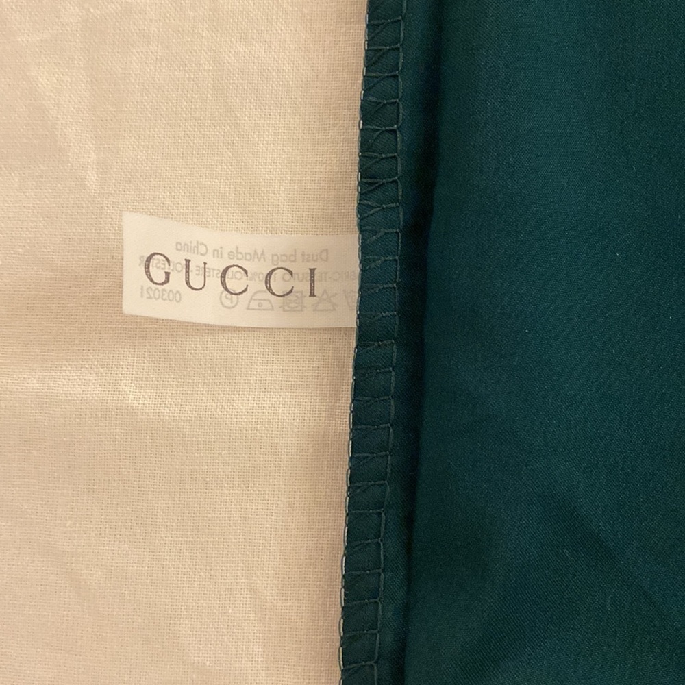 Authentic Gucci Drawstring Dust Bag Forest Green - image 5